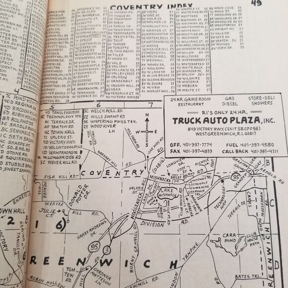 Rhode Island & nearby Massachusetts street maps guide 1994 Weeden paperback book - Picture 6 of 8